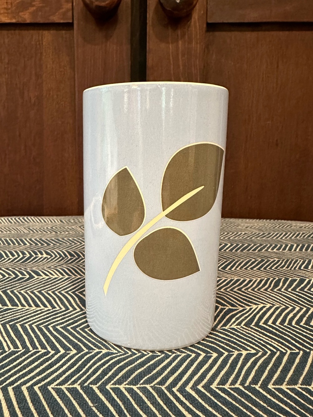 Ceramic container • small • leaf design